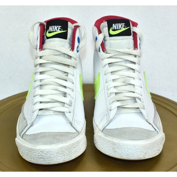 Nike Blazer Mid '77 GS Youth Shoes Size 4.5Y White Mystic Hibiscus Sneakers - Picture 2 of 10